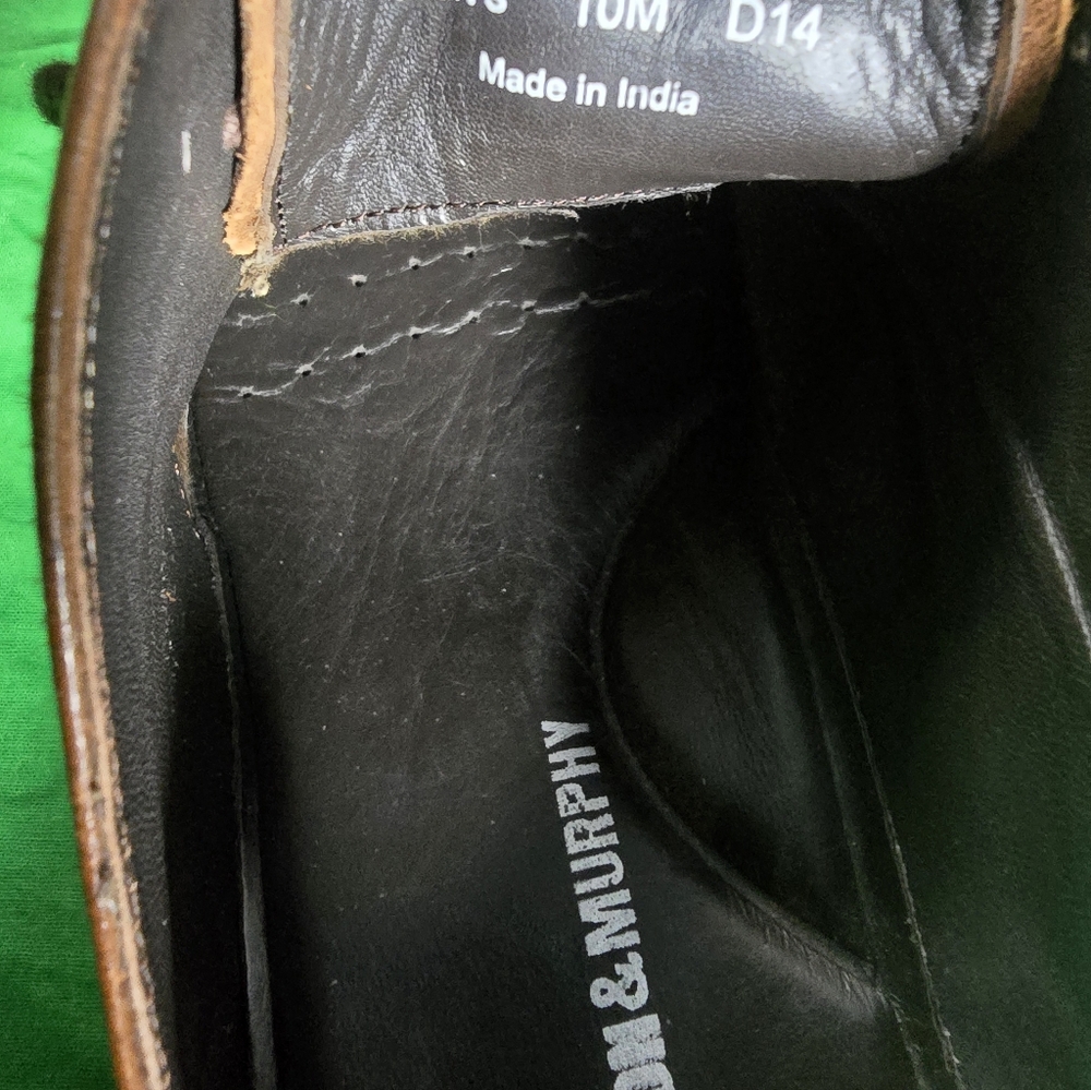 Johnston & Murphy Brown Leather Cap Toe Mens Dress Shoes Size 10M - Picture 7 of 9
